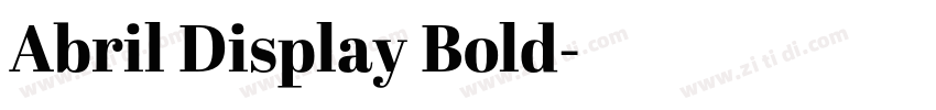 Abril Display Bold字体转换